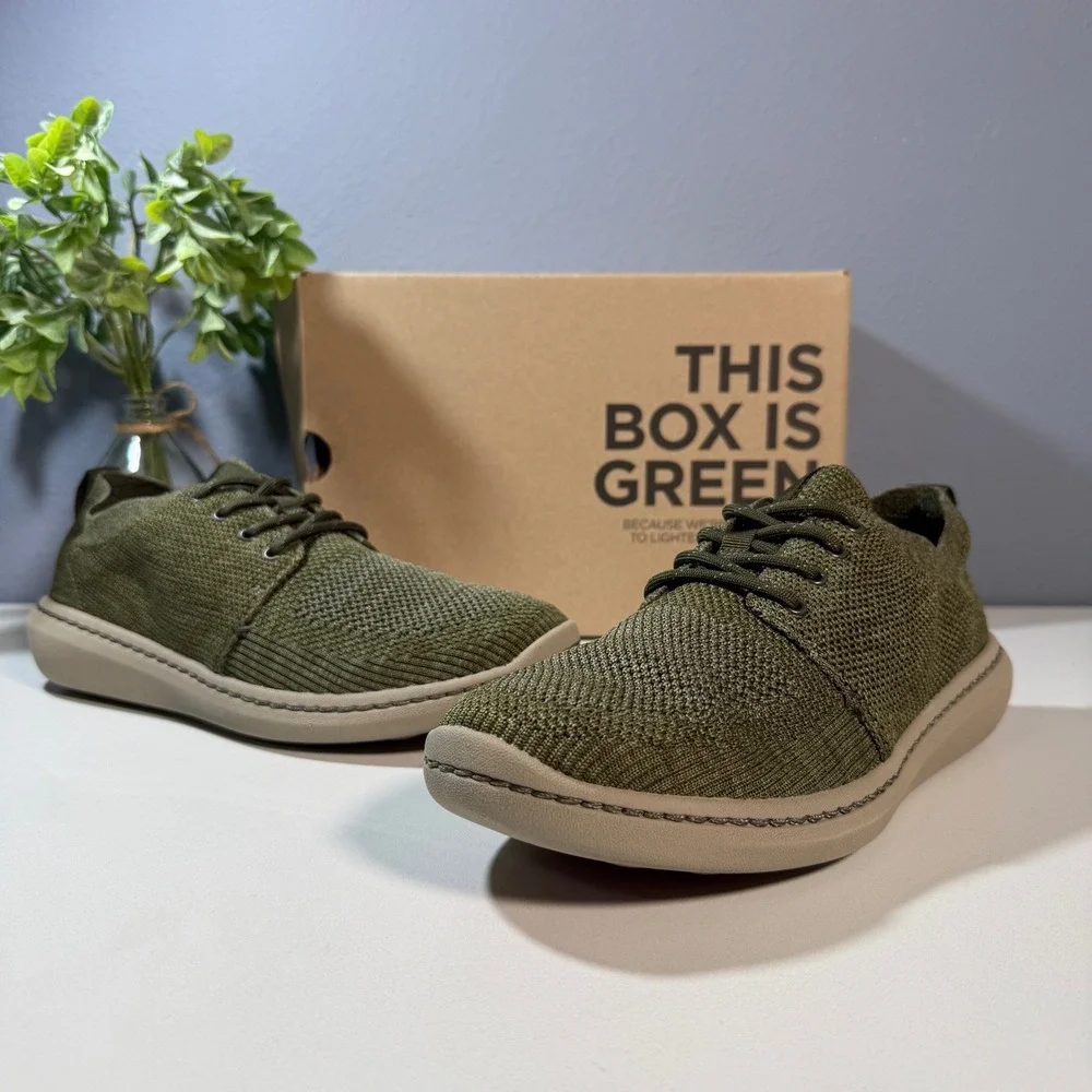 Clarks Step Urban Mix Olive Knit Lace Up Sneakers Men‎ US 7.5